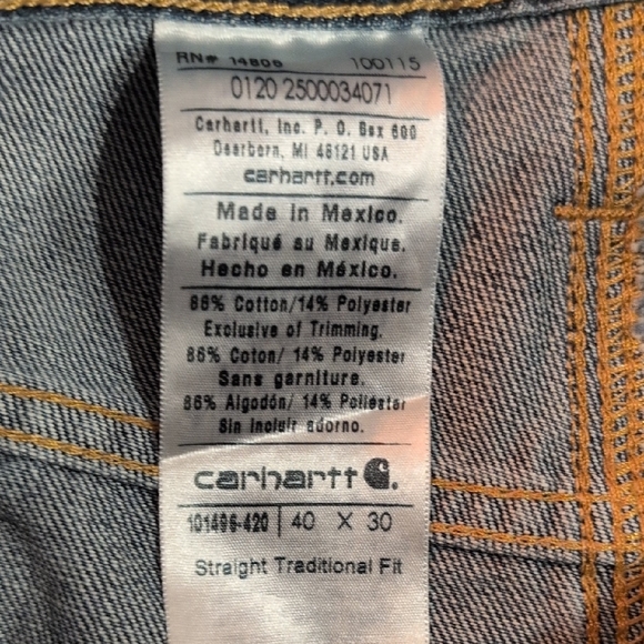 Carhartt Men's Classic Denim Jeans - Picture 6 of 6